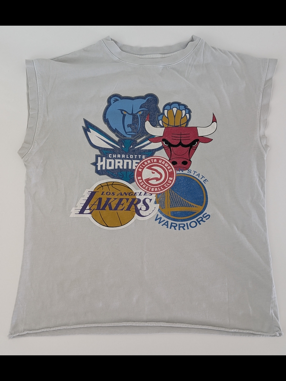 Zadig & Voltaire Shirt M Gray NBA 2019 Sleeveless Basketball Team Graphic Logo
